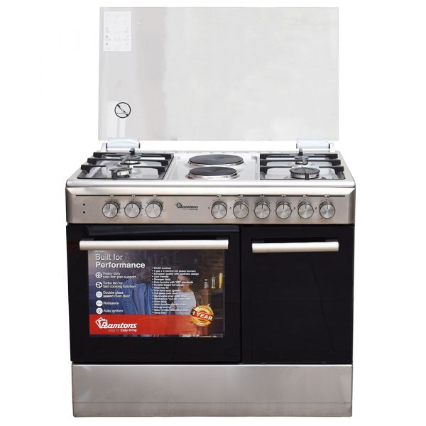 4GAS + 2 ELECTRIC 90X60 INOX COOKER- RF/498